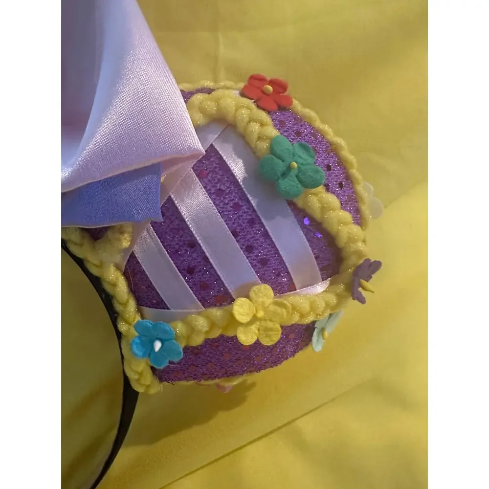 Handmade Disney Rapunzel Tangled Flower Braid Headband Ears